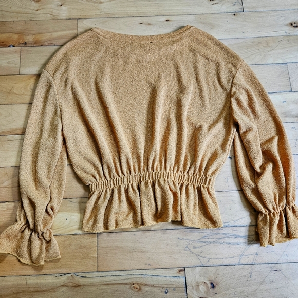 Zara Mustard Yellow Knit Blouse - Picture 11 of 13